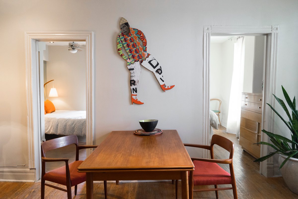 We take pride in having funky home decorations such as this in our Stratford properties. Book an Airbnb stay with us for a funky experience!