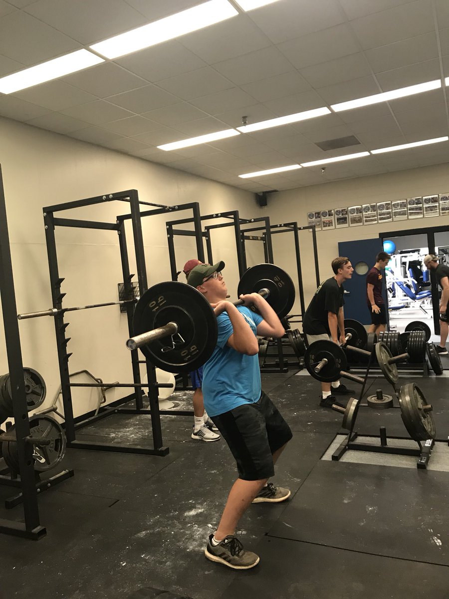 BdevilStrength's tweet photo. “The time will come when winter will ask what you were doing all summer.” -Henry Clay  Blue Devils continued their clean progression making it to some light weight hang cleans! #TrustTheProcess https://t.co/npEWBcqQjB