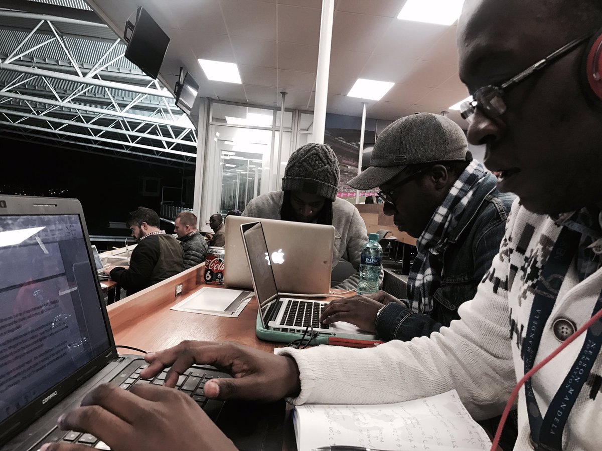SthembisoMedia's tweet photo. Done with online stories and multimedia stuff. Now we are chasing the print deadline. #MandelaLecture #MandelaObama #Obama100 https://t.co/JqXF00Y6UB
