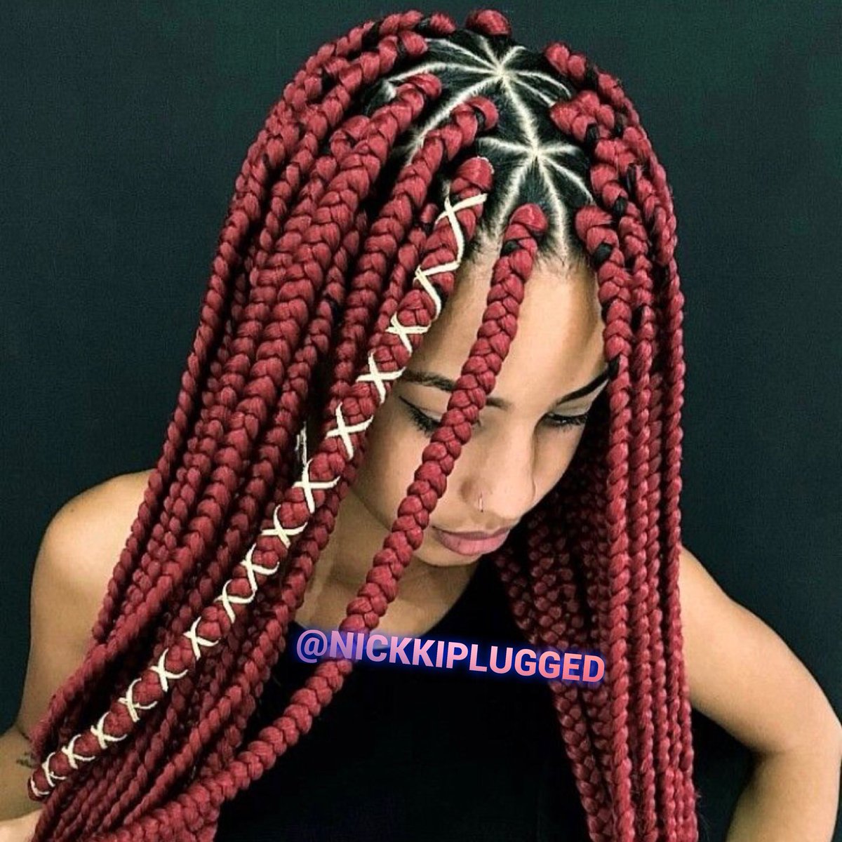 nickkiplugged's tweet photo. box braids 💎•
•
•
for more follow ( me ) @nickkiplugged •
•
•
#hairstyles #boxbraids #boxerbraids #triangleboxbraids #longbraids #hairstylebraid #redbraids #blondebraids #braidphotos #braidpattern #braidstyles #braiding https://t.co/FD1elUYatH