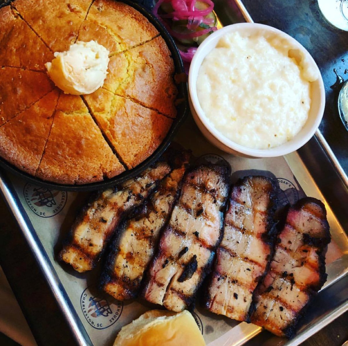 PoogansSmkHouse's tweet photo. Tuesday's call for our Pork Belly, @Adluh White Cheddar Grits...of course - Cast Iron Cornbread with Pork Drippin' Butter. Oh yeah!
Thanks @t.jon_mayer for this great photo and tag! #pooganssmokehouse #barbecue #bbq #porkbelly #charleston #explorecharleston #CHSeats #CHSfoodie https://t.co/XGyS2gCR64