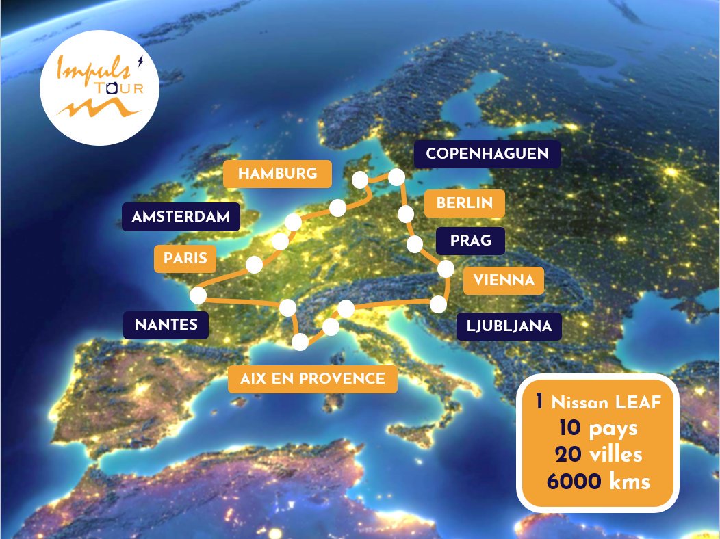 ImpulsTour2018's tweet photo. J-15 avant le top départ d'Impuls'Tour 2018 !
Découvrez notre trajet à travers l'Europe : 🇫🇷️ France 🇧🇪️ Belgique 🇳🇱️ Pays-Bas 🇩🇪️ Allemagne 🇩🇰️ Danemark 🇩🇪️ Allemagne 🇨🇿 République Tchèque 🇦🇹️ Autriche 🇸🇮️ Slovénie 🇮🇹️ Italie 🇫🇷️ Back Home https://t.co/tr8F59dYm3