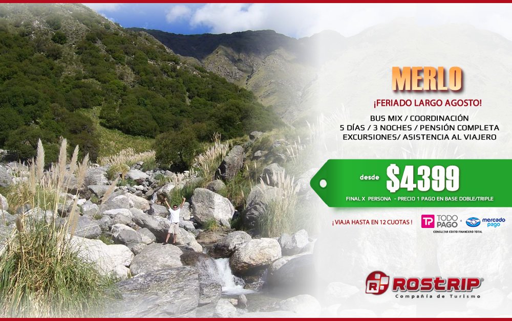 rostrip's tweet photo. 👉✨ ¿CONOCES MERLO o TE GUSTARÍA VOLVER A VISITARLO? ¡APROVECHÁ el FINDE LARGO, NO TE QUEDES CON LAS GANAS! ✨👌👇
ENTRÁ Y OBTENÉ +INFO? ▶️ https://t.co/NLYo5q0EEW
o ¡CONSUTANOS!
#rostrip #merlo #sanluis #vacacionesdeinvierno https://t.co/wbQrAKmFsd
