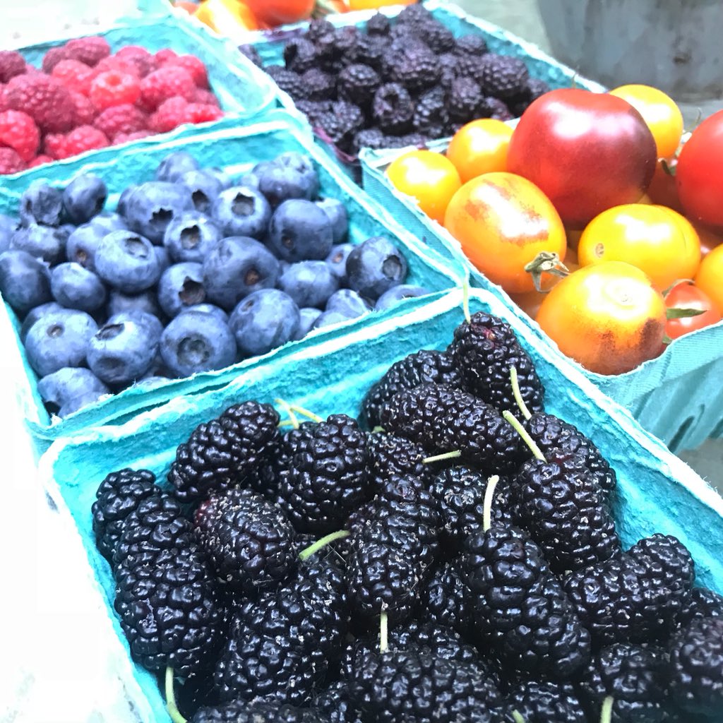 Mulberries are in season! Underrated, tasty, &amp; considered superfood as far as nutritional value. Take advantage of local seasonal availability! #EatRealLocalFood #CHQ #WNY #Chautauqua #RahalFarm #NorthEastPA #BluerrySeason