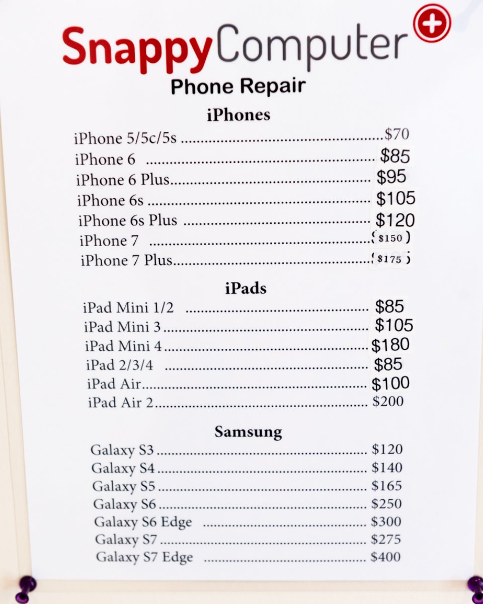 snappycomputer's tweet image. Need a #PhoneRepair? We've got you. #SnappyComputer #SnappyService