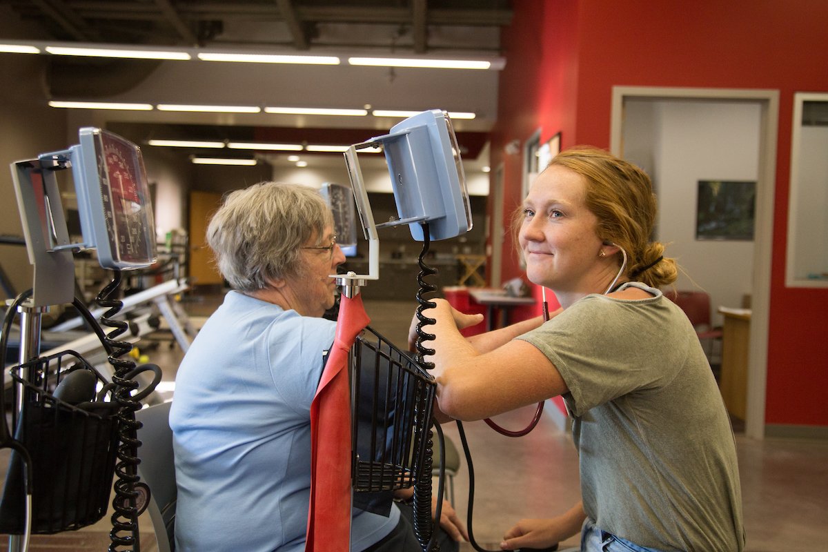 WesternColoU's tweet photo. It may be summer, but Western's Exercise and Sports Science (ESS) students are still hard at work in the Mountaineer Field House, instructing Wellness Elevated program participants. #HandsOnLearning #WesternProud https://t.co/CAfSMCSIuO