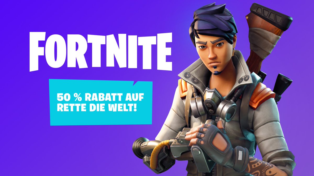 Fortnite Deutschland On Twitter Rette Die Welt 50 Rabatt Kampft - kampft den sturm zuruck in der vier spieler koop pve kampagne baue festungen fertige waffen und level deine helden dieses angebot beginnt am 17
