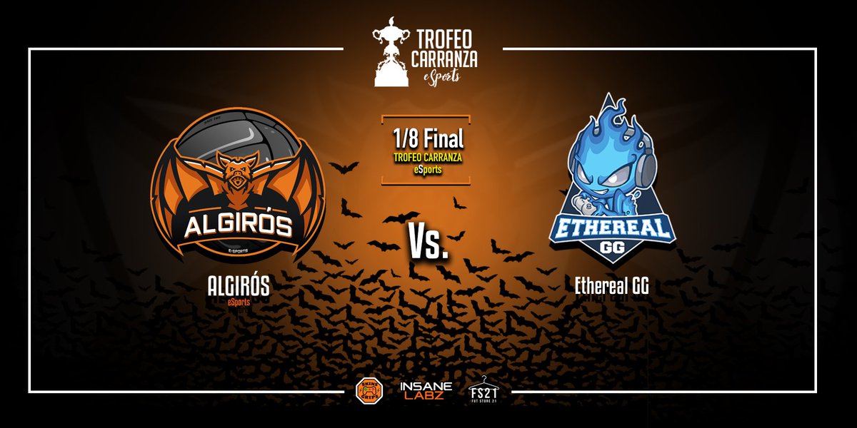 🏆 1/8 de final TROFEO CARRANZA <a href="/ProPlayerSeries/">10 Grand FIFA</a> 

🏟️ @Ethereal_GG vs @AlgirosCF 
⏰ IDA 22:45 / VUELTA 23:10
📺 Algirós eSports (YouTube)
💼 <a href="/SkinsYGripsPro/">Skins&Grips Pro™🎮</a> - <a href="/InsaneLabz/">Insane Labz</a>  - @FutStore21_ 
📣 #SomosLoQueFuimos