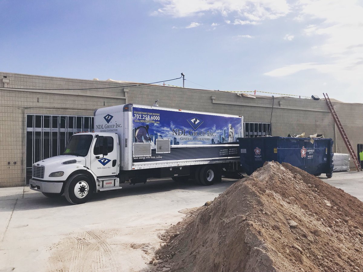 Our foam rig is busy today! Our team is working on a roof for a tenant improvement we’ve got under way. This TI is for a new grow facility in the Las Vegas Valley. #generalcontractor #construction #cre #foam #coating #tenantimprovement #craftanexperience