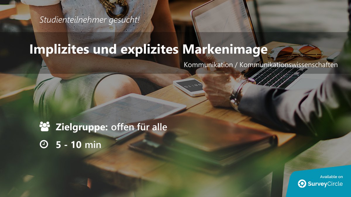 daily_research's tweet photo. Aktuelle Online-Studie, für die noch Teilnehmer gesucht werden:
"Implizites und explizites Markenimage" https://t.co/Y7TmyIhstm via @SurveyCircle
#Konsumverhalten #Markenimage #Unterbewusstsein #Iat #ImplicitAssociationTest https://t.co/6tRJlkC5jP