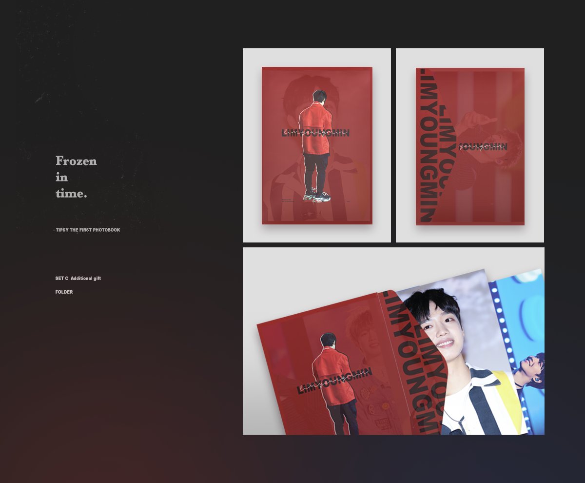 limyoungmin_net's tweet photo. TIPSY THE 1ST PHOTOBOOK ' Frozen in time. ' 

➖
SET C  ADDITIONAL GIFT
FOLDER

📌 #MXM #임영민 #Frozen_in_time https://t.co/gzsnnra12d