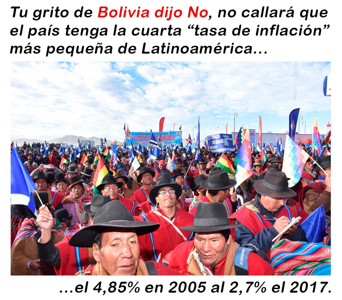 666Cuentas's tweet photo. El Bolivia dijo no, no nos afecta al proceso de cambio aqui podemos ver los resultados de una Bolivia con progreso los datos estadisticos no fallan, con esto callamos a la oposicion. https://t.co/J5fxL0N3nr