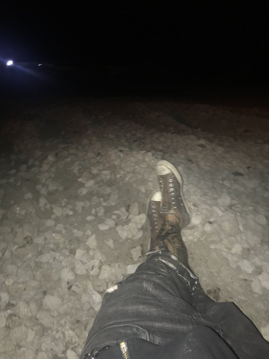 acevonjohnson's tweet photo. ...So, last night while slightly inebriated, I managed to stumble into a rock quarry. It seemed like a good place to lay down for a bit and get comfy. (Felt better on my back than this dang bus bunk, thatโs for sure!) #dayoff #tourlife #rocksandroll https://t.co/KCb6gmpTge