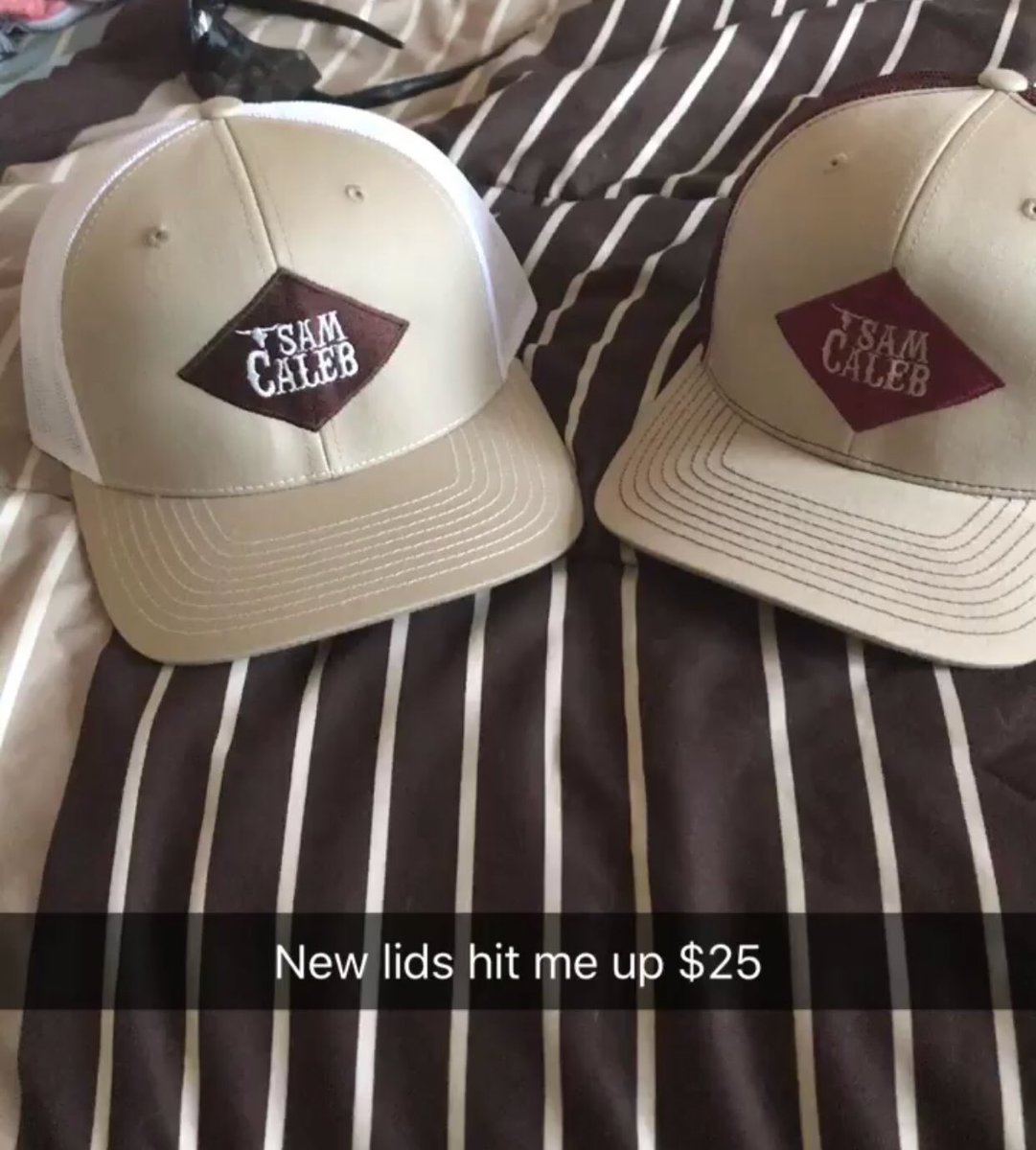 White/Tan with brown logo and Maroon/Tan with Maroon logo both $25 ❗️❕❗️❕