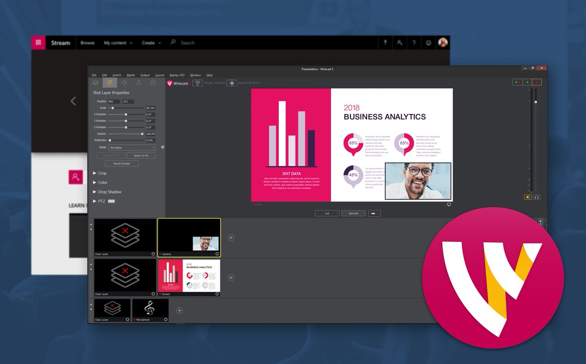 Deb_Merchant's tweet photo. Telestream Integrates Live Video Production with @MicrosoftStream and Office 365 via Wirecast S - https://t.co/tPUxP81k9A https://t.co/aSqLuQtEB9