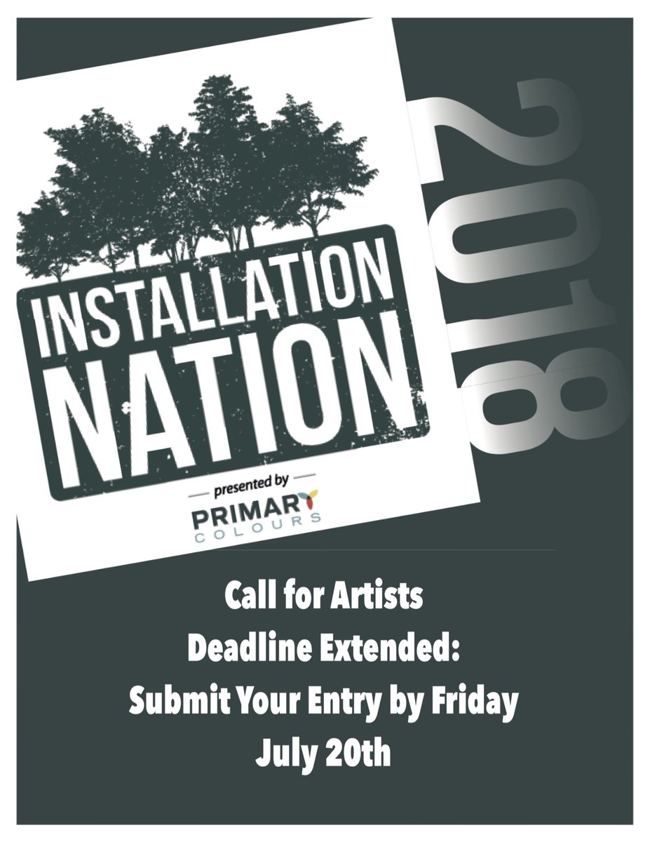 ARTISTS: Enter to exhibit your work at Installation Nation. Deadline is this Friday! Link for entry: callforentry.org/festivals_uniq…