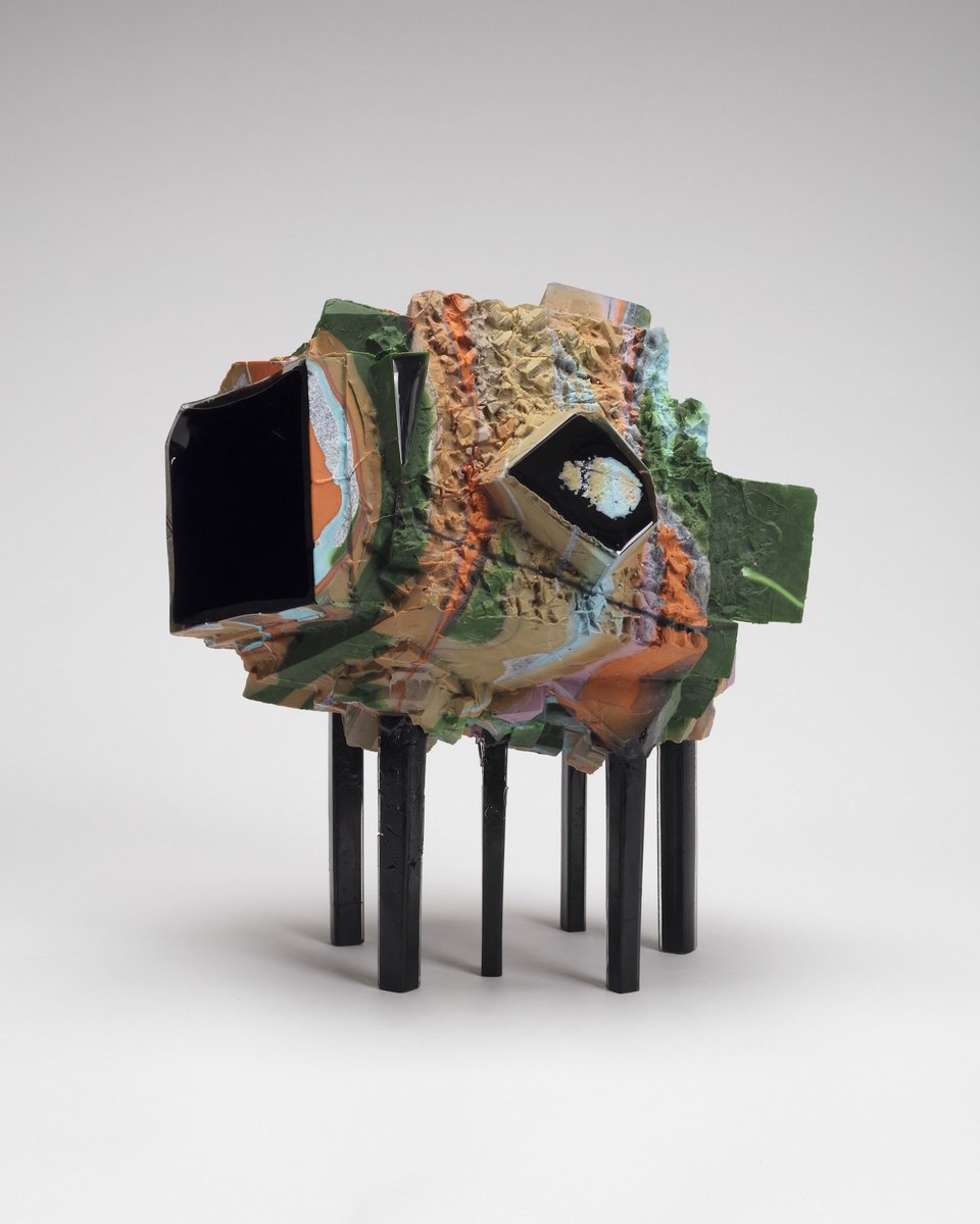 GlennAdamson's tweet photo. Loving these works in polychrome cast glass by Brooklyn artist Thaddeus Wolfe, from 2017. He’s featured in my current exhibition Raw Design @SF_MCD in San Francisco but these images come via his Brussels gallery Pierre Marie Giraud - check him out at R&Company too #thaddeuswolfe https://t.co/GrcpGBBPo5
