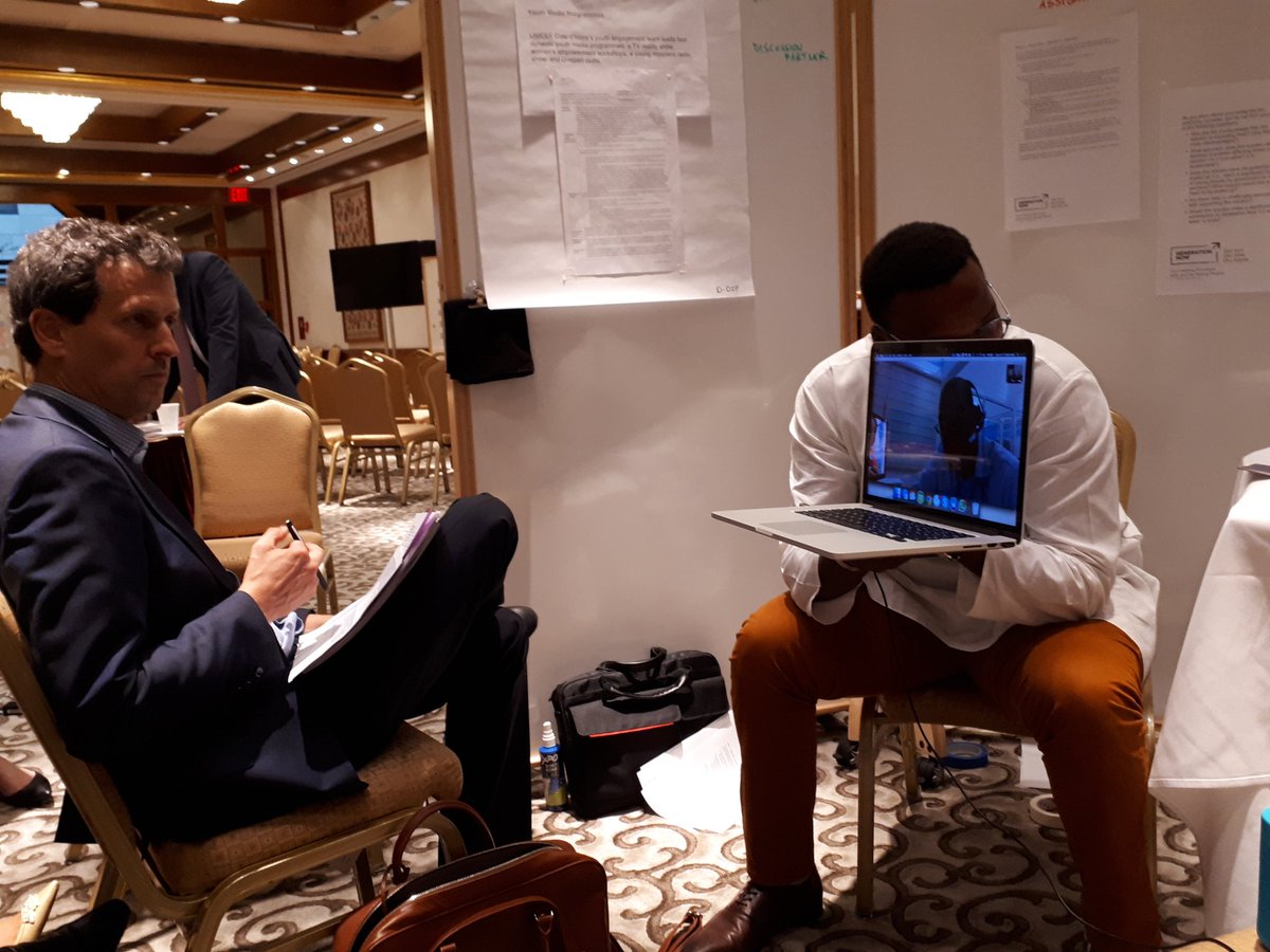 Youth global leader and CEO of <a href="/ChangeFactors/">Social Change Factory</a> @sobelngom brings virtual voices from Cote d'Ivoire about TV reality game show about youth engagement in community social change to the global <a href="/UNICEF/">UNICEF</a> meeting about the new Young People's Agenda. <a href="/AKF_Global/">Aga Khan Foundation</a> <a href="/OXSCIE/">OXSCIE</a> #awesome