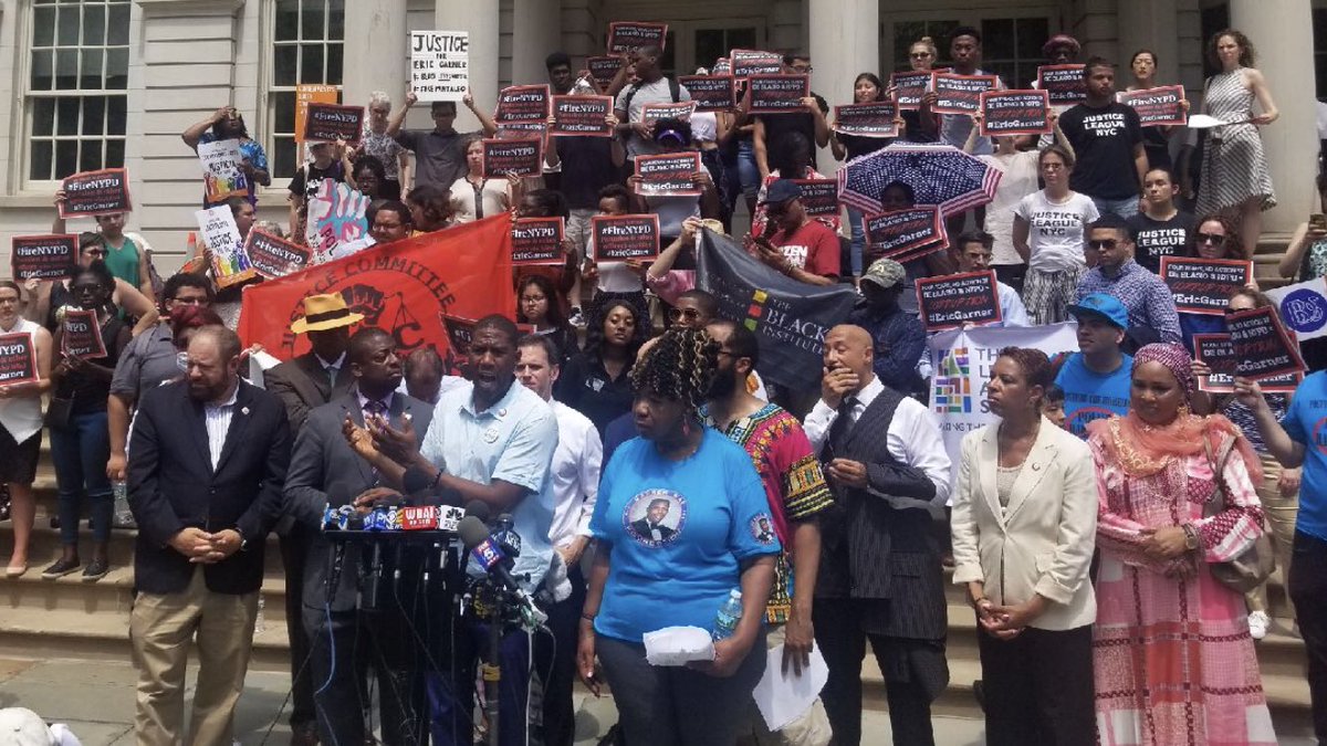JumaaneWilliams's tweet photo. While I’m glad the NYPD may finally pursue charges, it’s been #4Years2Long. The Garner family deserves to see justice for Eric, and as Dr. King said- justice delayed is justice denied. I’m proud to stand with advocates & demand more be done, that justice is not denied any longer. https://t.co/tTUJAwTtRx