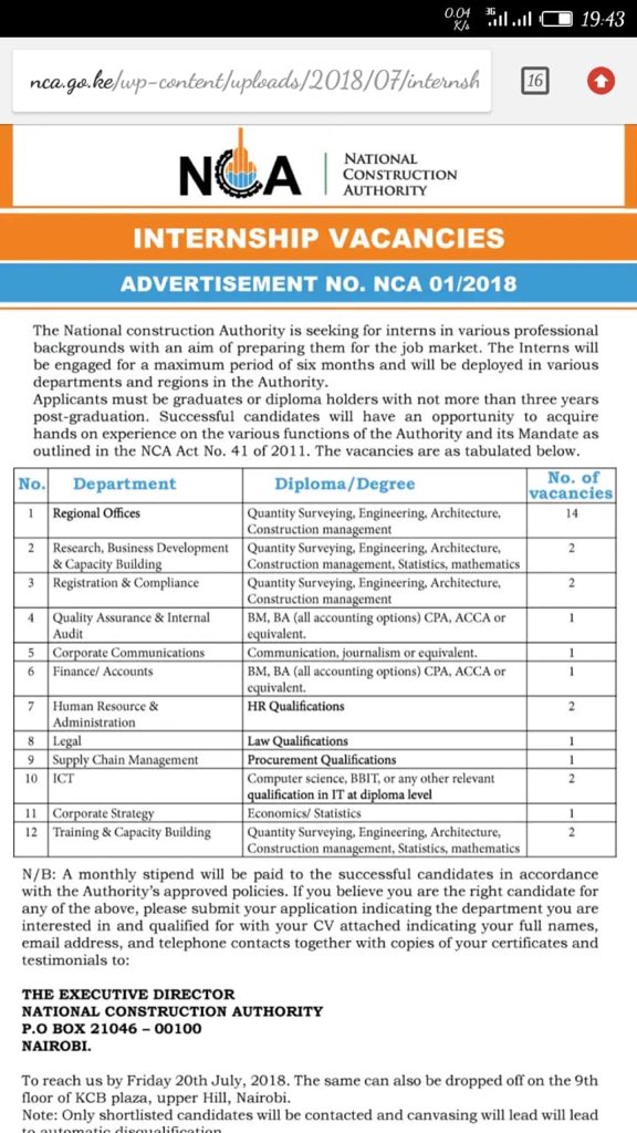 More Than 28 Positions Open At NCA Youth Village Kenya