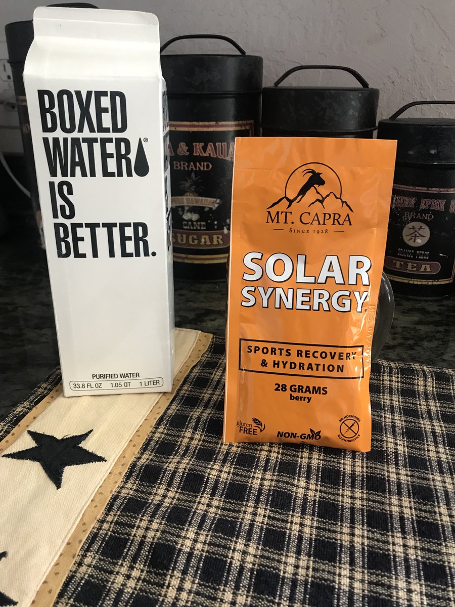 mtcapra's tweet photo. Stay hydrated in this hot weather with #SolarSynergy.  A sports recovery and hydration drink with ingredients that you can actually pronounce! 
#mtcapra #eatrealfood #recovery #fitfam #sports #realingredients #gogoat #girlswholift #crossfit #gains #gymlife https://t.co/ZnuJjHeHH8