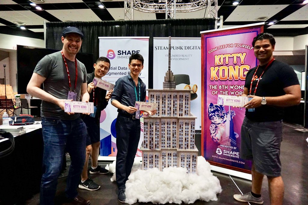 VRVancouver's tweet photo. Next Friday @steampunkvr will be revealing the development of #KittyKong #MR game! RSVP on the #VANVR Meetup today! https://t.co/boBsbsrz8i https://t.co/oLu4GDaA0t