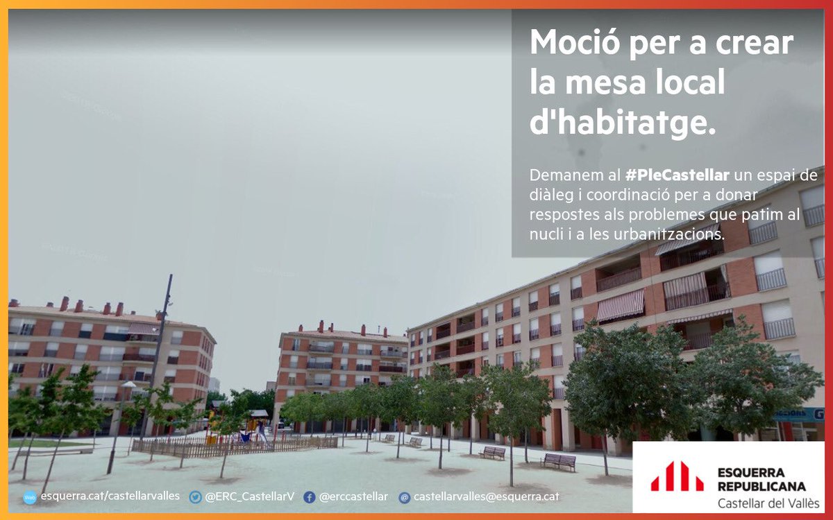 ERC_CastellarV's tweet photo. Després de mesos de negociació, aconseguim que el #PleCastellar aprovi per unanimitat la creació de la mesa local d’habitatge, per a afrontar els diversos problemes que patim a l’actualitat. https://t.co/MuIirc9QBZ