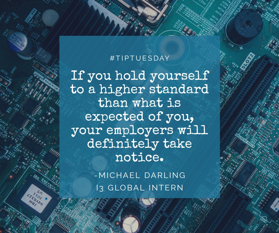 i_3Global's tweet photo. #TipTuesday today is brought to us by our wiz kid intern, Mike Darling. Mike is always asking for more to do, more experienced to learn, and does well at living up to his advice.
#tuesdaytip #businesstips #businessgrowth #workhardplayharder #techstartup #intern https://t.co/QM3Sj3F0V0