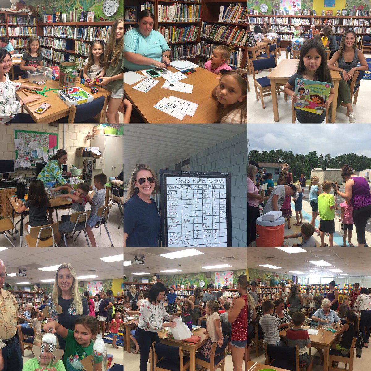 PVESLibrarian's tweet photo. Summer Library Day 3 #istheresuchathingastoomuchfun #playdough #ozobots #stem #sodabottlerockets 🚀 #readingrocks #librariesempower #rainheldoff @Kristen77113882 @AshleyBritt519 @MsMcLaurinPVES @VQuattlebaum @95Carolina_Girl @MrSchuReads https://t.co/PtKvZBR8Gc