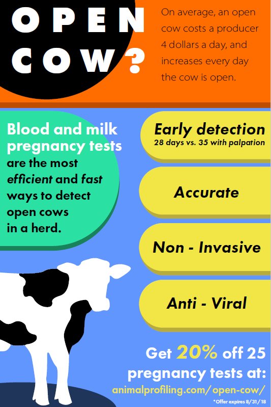 animalprofiling's tweet image. The best way to prevent #opencows is a proactive approach. We are here to help!

Visit our website and sign up at animalprofiling.com/open-cow/ to receive 20% off 25 pregnancy tests. 

#dairy #bovine #farmlife #cows