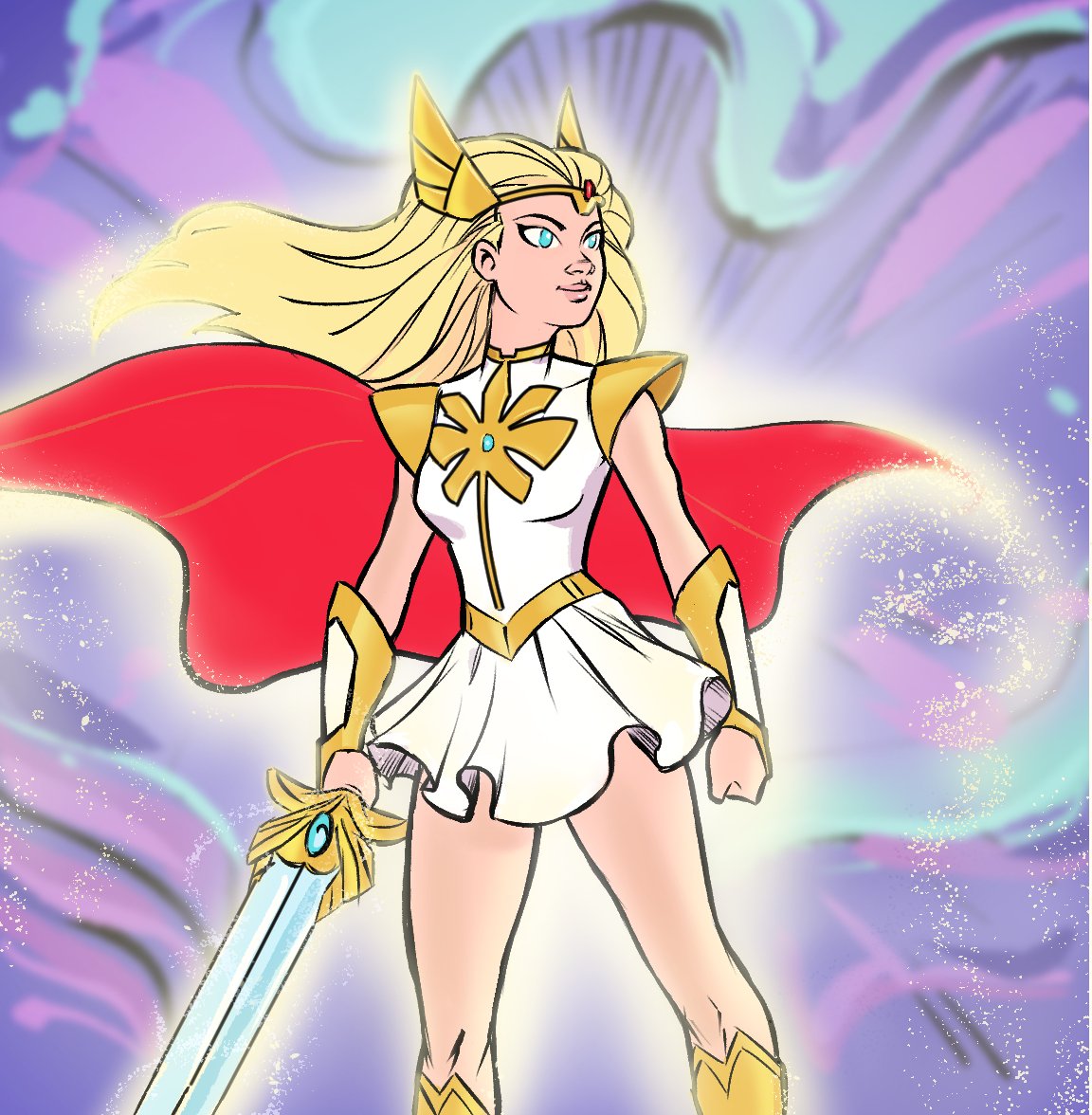 She-Ra. Just a quick little re-draw today. Kept the same basic design just softened her up a little. #SheRa #80s #PrincessOfPower