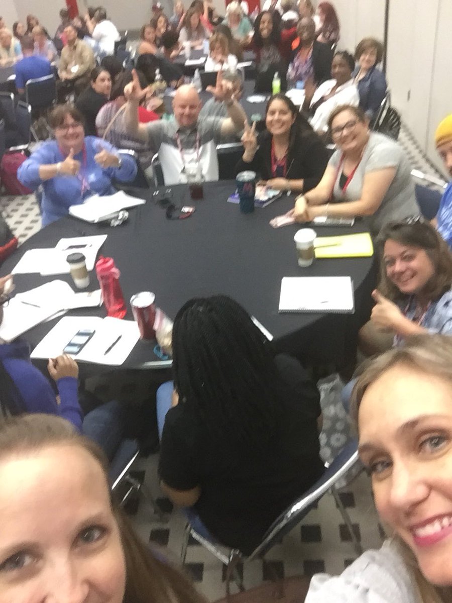 Jenn_Mitchell_1's tweet image. Another fun year at #CAMT18 with a full session. @AlysaHardin is a Rockstar! Love getting to collaborate with so many math nerds! #GotMath @KleinISDMath