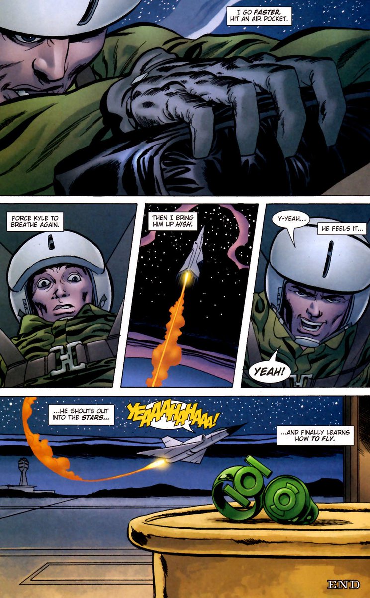 dailyhaljordan's tweet photo. "You've never flown with me." 

Hal Jordan and Kyle Rayner in Green Lantern: Secret Files and Origins (2005) https://t.co/1auqXN4xl9