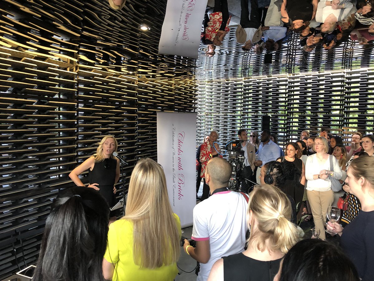 SophieEastwood's tweet photo. Amazing turnout at #ChicksWithBricks at the Serpentine Gallery Pavilion @withbricks @PrincesTrust @HowardKennedy https://t.co/iF1hJ4X37G