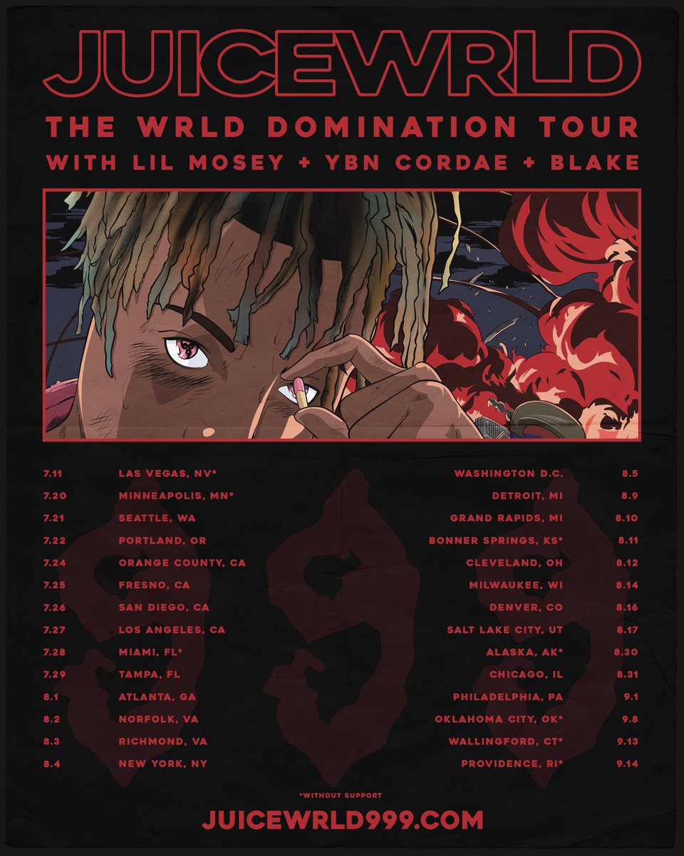 WORLDSTAR's tweet image. Juice WRLD’s tour looking lit 👀🔥 @JuiceWorlddd