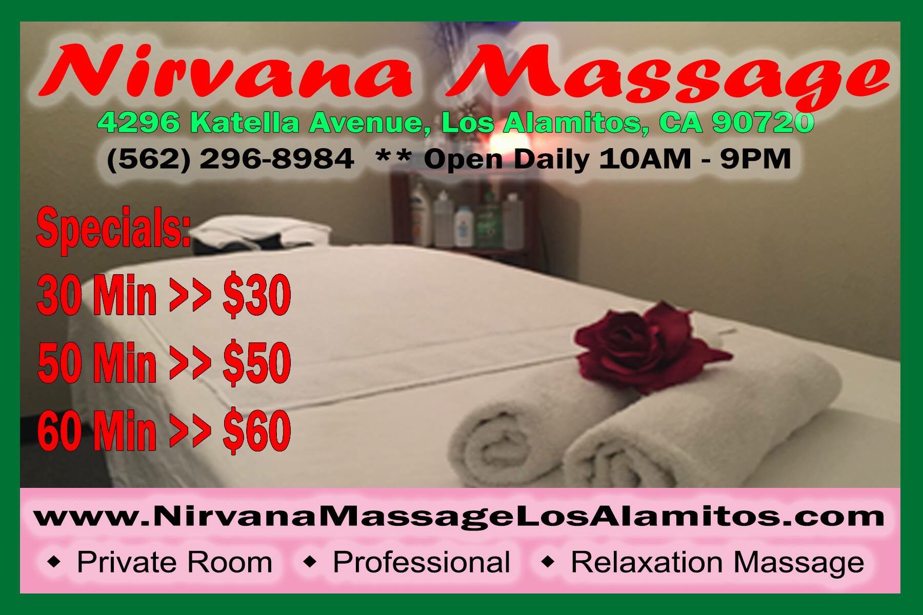 Nirvana massage deals