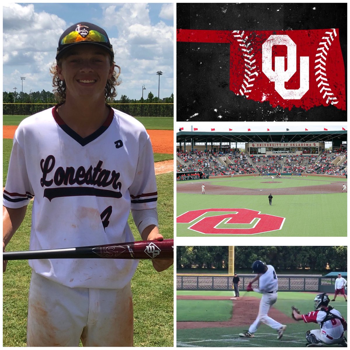 huddyhead's tweet photo. I am extremely excited to announce that I have committed to the University of Oklahoma to further my academic and baseball career. I want to thank my family, coaches, teammates and friends for making this all possible! #BoomerSooner https://t.co/O31YylMFXK