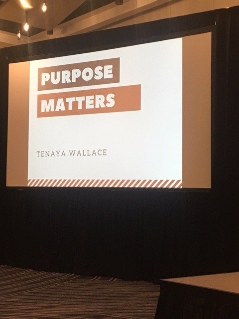 MyACSN's tweet photo. Final keynote of the day from @TenayaSpeaks on #purpose. #ACSN2018 https://t.co/lfWlM99ykq