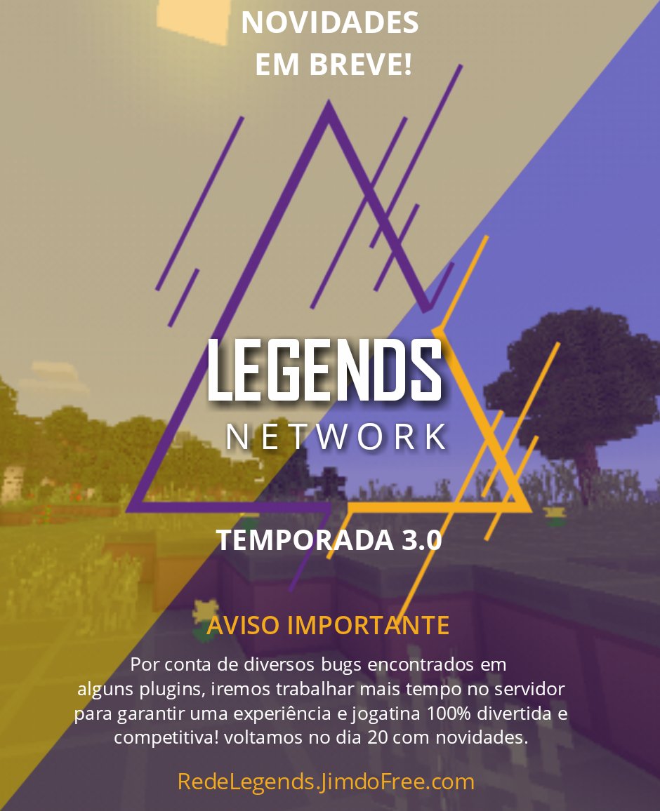 RedeLegends's tweet image. 📢 AVISO IMPORTANTE ⚠