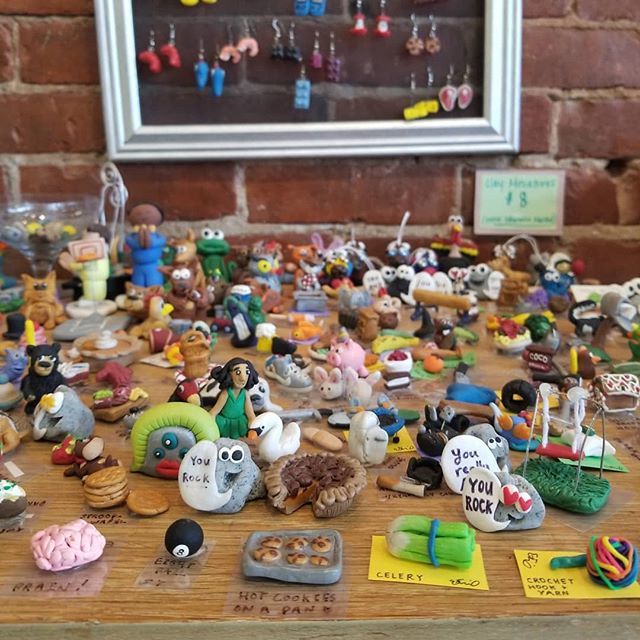 thinicegiftshop's tweet photo. Happy World Emoji Day!! Thin Ice has 3d emojis for your delight and amusement. We're here until 7. #worldemojiday #clayminiatures #cantpickafavorite #shoplocal #shoppinginbuffalo #shoppingonelmwood #wny #handmade #handcrafted #ooak #fomo https://t.co/2boWqNfN8V https://t.co/mdxm6lAxQS