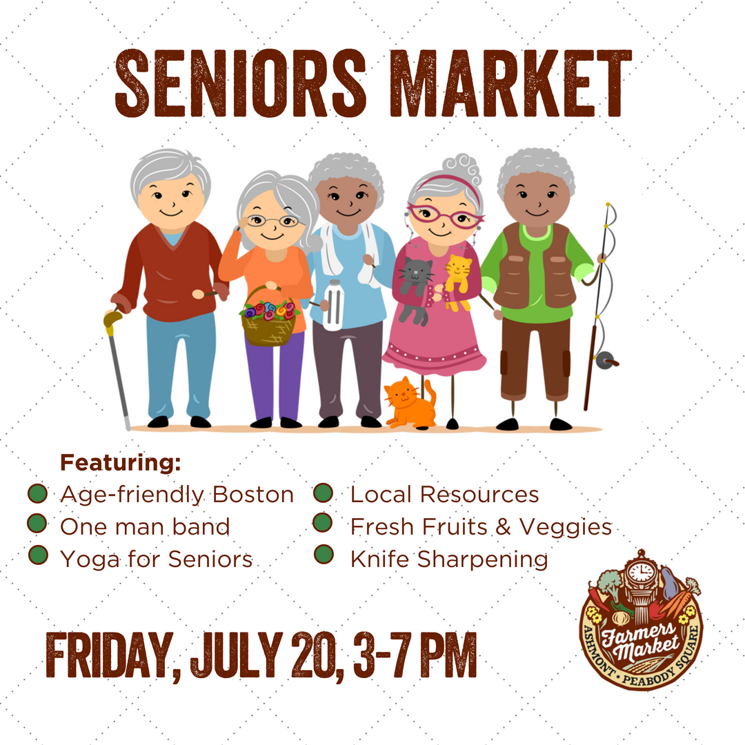 AshmontFarmMkt's tweet photo. Join us this Friday for our #SeniorsMarket! 👵🏼🧓🏾 We'll have resources, information, services, and prizes for our elders this week + Knife Sharpening, Yoga, and SummerEats. Vendor list at https://t.co/sbachEFDeG
@Harbor_Health @AgingInBos @SLRSeniorLiving https://t.co/Wf2mROWQO2