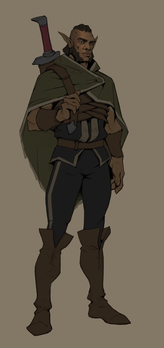 #ConceptArt for the elven ranger that helps you manage things in Camp. #fantasy #rpg #eoe