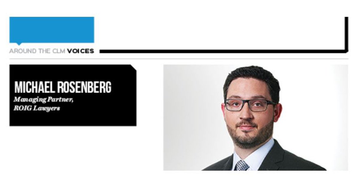 RoigLawyers's tweet photo. Michael Rosenberg was featured in @TheCLMalliance Magazine's Voices which profiles chief claim officers and leading defense counsel from across the insurance industry. #MinorityOwned #LawFirm #InsuranceDefense #CLM #CLMMagazine #ClaimsLitigation https://t.co/5vM2FIDcAp https://t.co/Fbfps9xryu