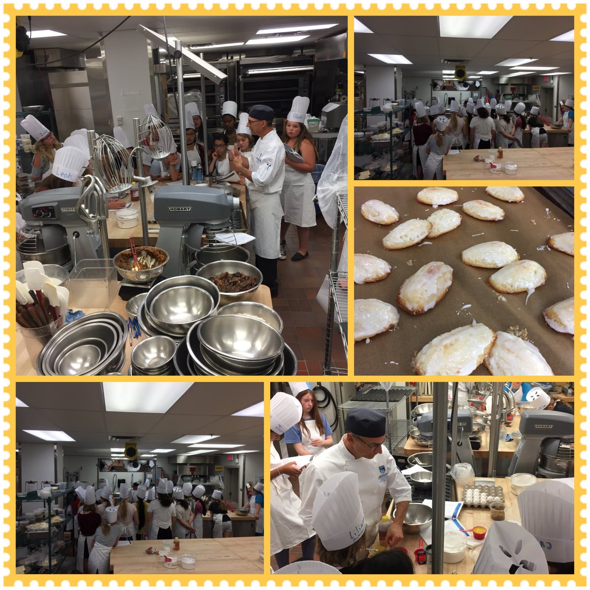 NAITCulinary's tweet image. Our teen group for the #minibaker camp @NAIT watching the demo for their project this afternoon. Stay tuned...!