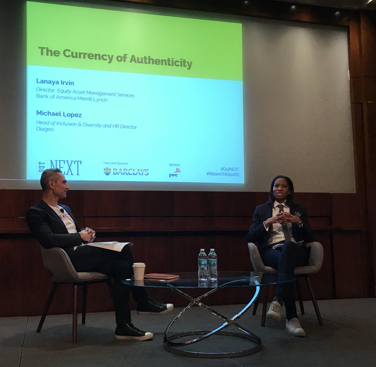 The currency of authenticity, and importance to have visibility and inclusivity within corporations. @OutLeadership #OutNEXT #ReturnOnEquality #lgbt #Equality