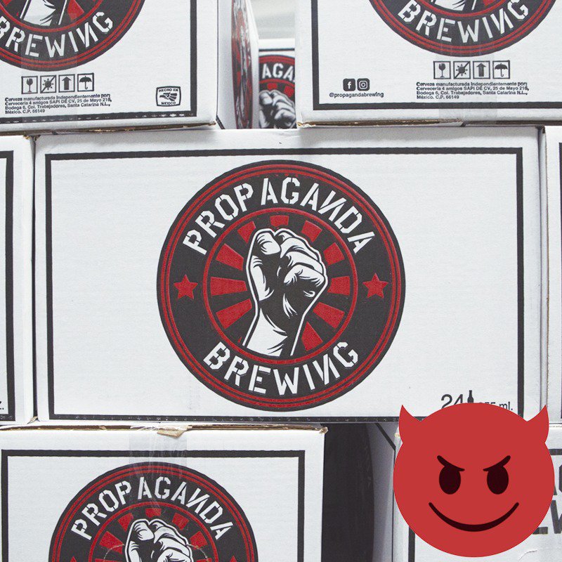 PropagandaBrews's tweet photo. A mi me descuidas dos minutos y ya fui a comprar 10 cajas de #PropagandaBrewing
#CervezaArtesanal #CraftBeer #Propaganda #AMiMeDescuidas https://t.co/DpxnmE2QKO