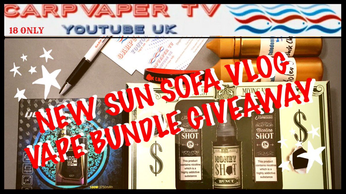 CountryvanlifeX's tweet photo. Still Open, This Weeks GIVEAWAY Sofa Vlog. Ijoy Vape Bundle Enter Link HERE 🎬🎬👉👉 https://t.co/P4NBeOEiEl via @YouTube IJOY Capo 100 VW Mod kit/ 250mls Ejuice / CVTV Merch / Vape Mat + More. #vapeon #vapesafe #goodluck #carpvapertv @ijoy_vaping @CaledonianVapes @AlchemistsC https://t.co/gI9gpRQyZC