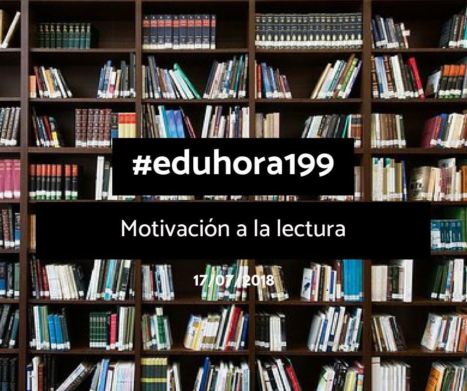 IsabelOn's tweet photo. EDUTUIT199
Comenta con #eduhora199
¿Qué medidas podemos adoptar para motivar a nuestros niños/as y jóvenes hacia la lectura? 
Haz RT https://t.co/1ucupoxKbe
