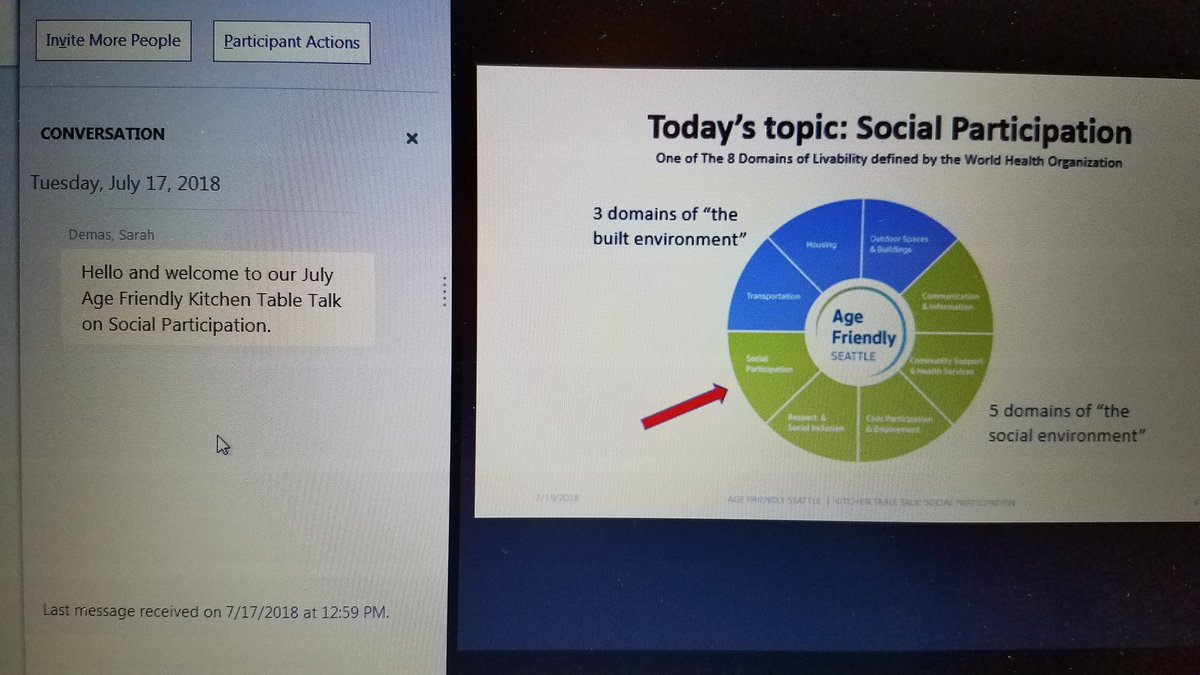 AgingKingCounty's tweet image. Join @AgeFriendlySEA for July's #KitchenTableTalk RIGHT NOW by visiting bit.ly/2lgaeNG
 *or* by phone: 206-386-1200 or toll-free 844-386-1200. When prompted, enter Conference ID: 607361.