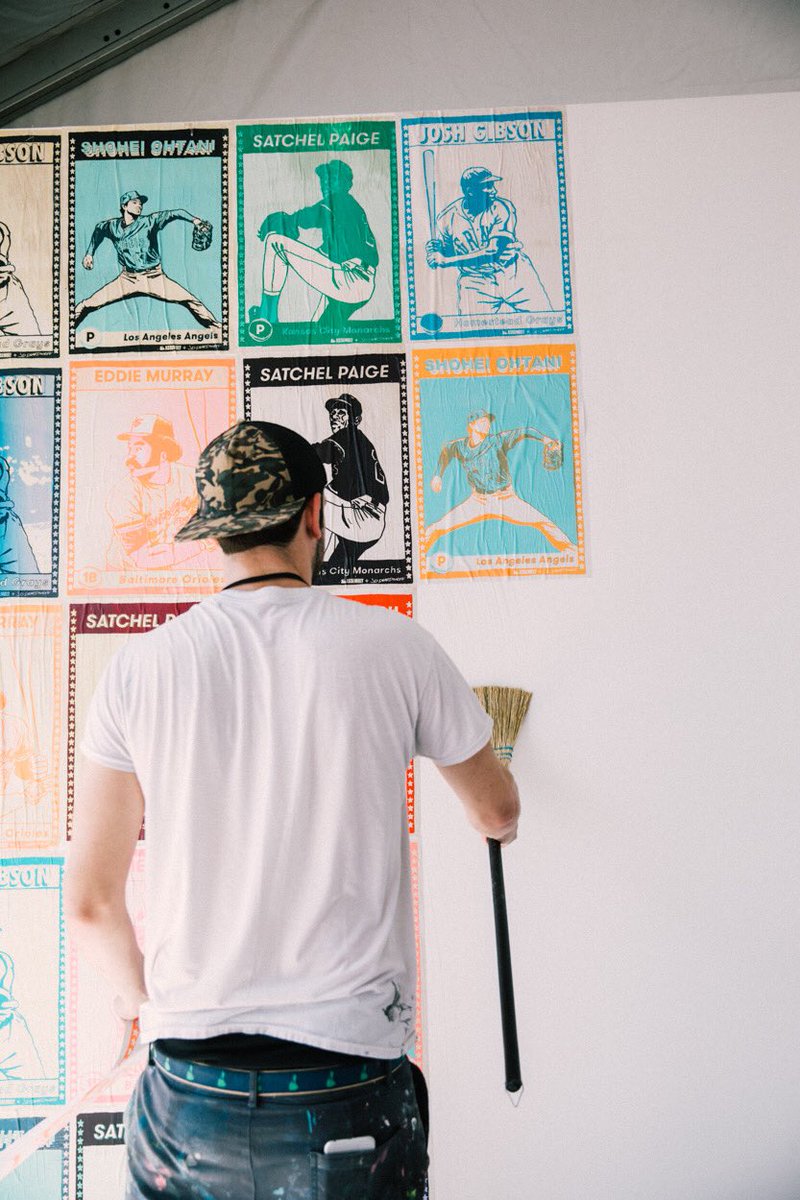 mlbassembly's tweet photo. @jddeardourff at #MLBAssembly 7.13.18 📷 @highsnobiety #liveart #AllStarGame #artists #baseball #MLB https://t.co/NanOWMPo0u